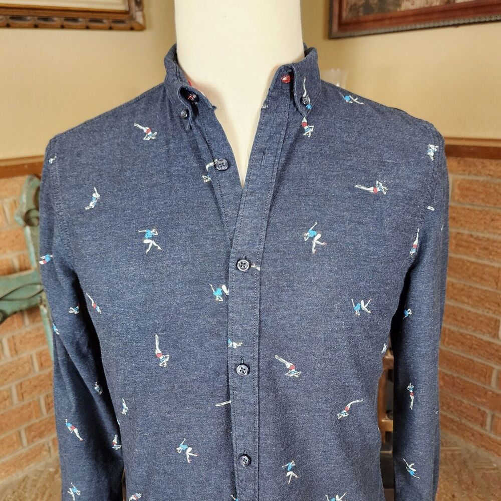 Drill Clothing Company Oxford Shirt Pin Up Girls Size M